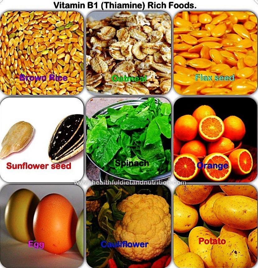 La vitamina B1 en alimentos